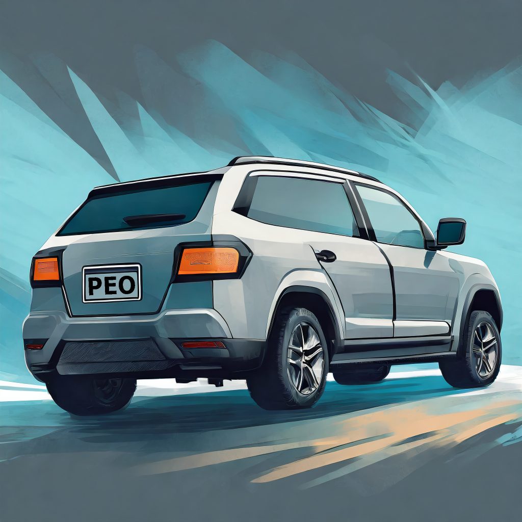 A look at how PEO Simplifies HR symbolized by an SUV's rear-view mirror.